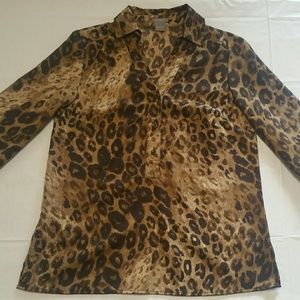 Ann Taylor Animal Print Blouse